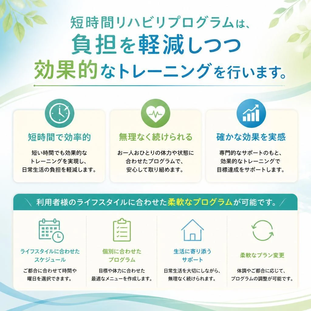 短時間プログラムのメリット